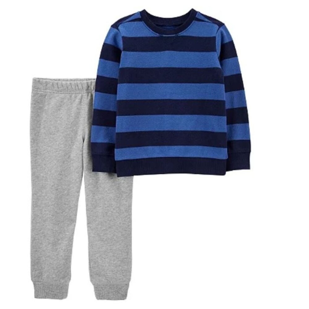 NWT Carter's Toddler Boy 2-Piece Striped Top & Jogger Set